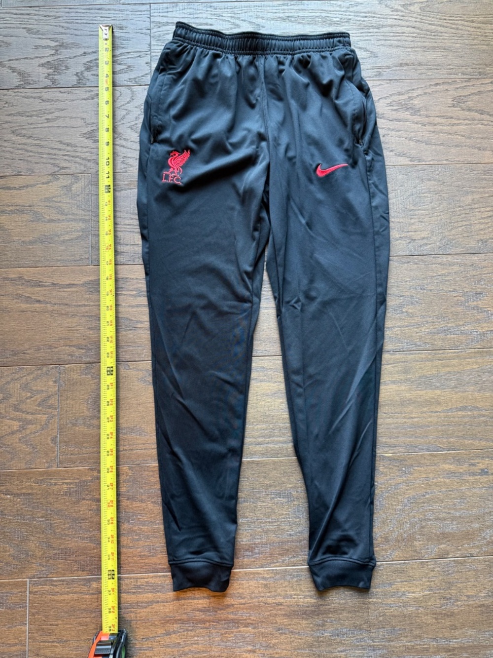Nike Liverpool FC Dri-FIT Slim Fit Jogger Track Pants Black Red Men's Size S